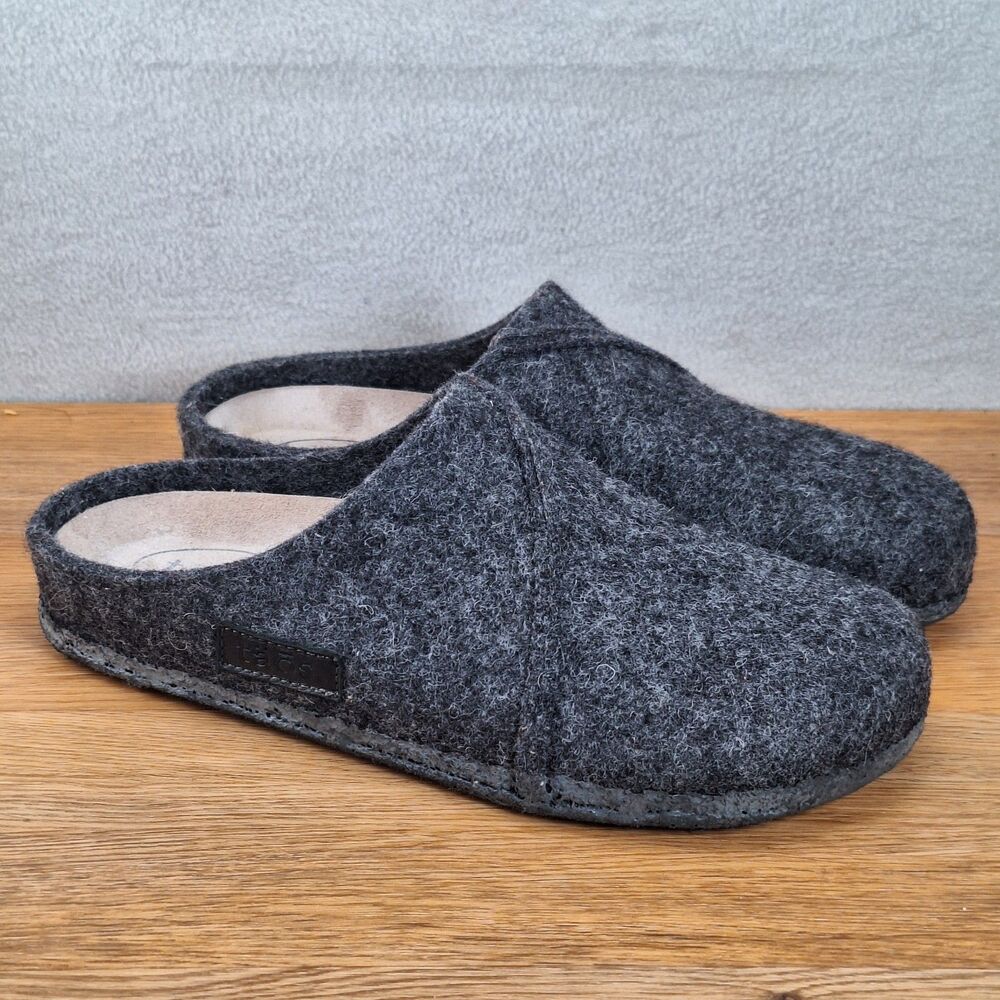 Taos Wooled Class Women's 9 9.5 EU 40 Wool Clog Slippers Charcoal Gray Felt